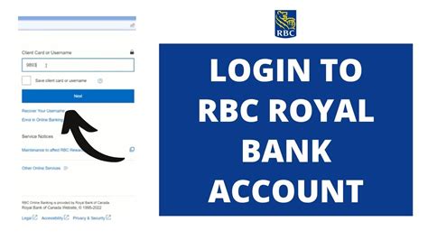 rbc login my account.